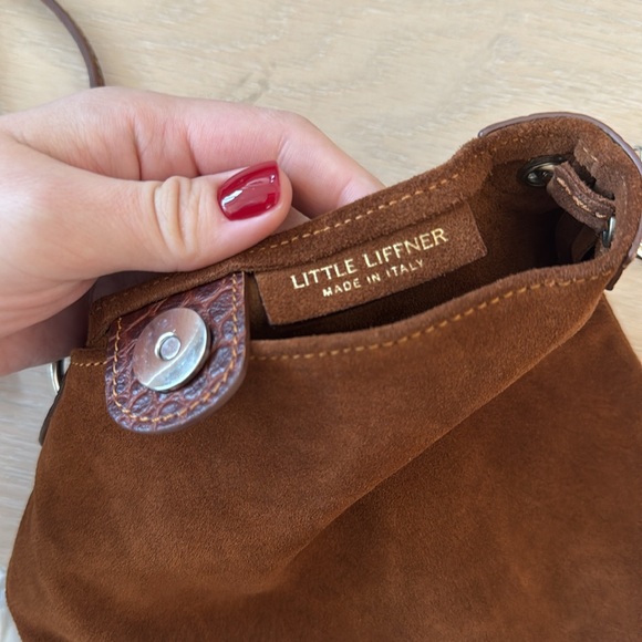 Little Liffner brown suede small bag, two straps + dust bag - Picture 2 of 9
